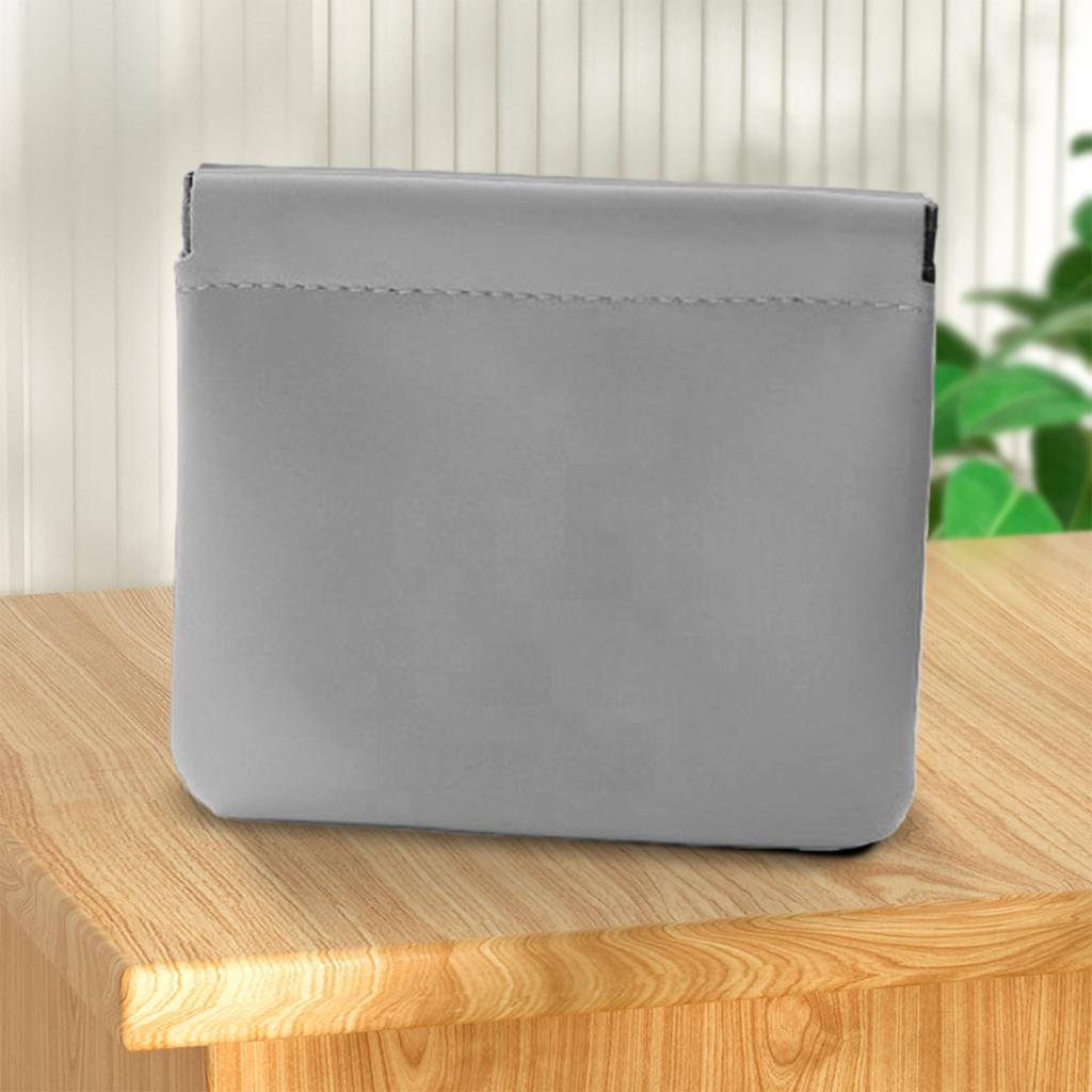 4 шт. Косметичка-кошелек из ПУ-кожи с автоматическим закрытием, однотонная, мини-карманная, портативная, для макияжа, ювелирных изделий, помады