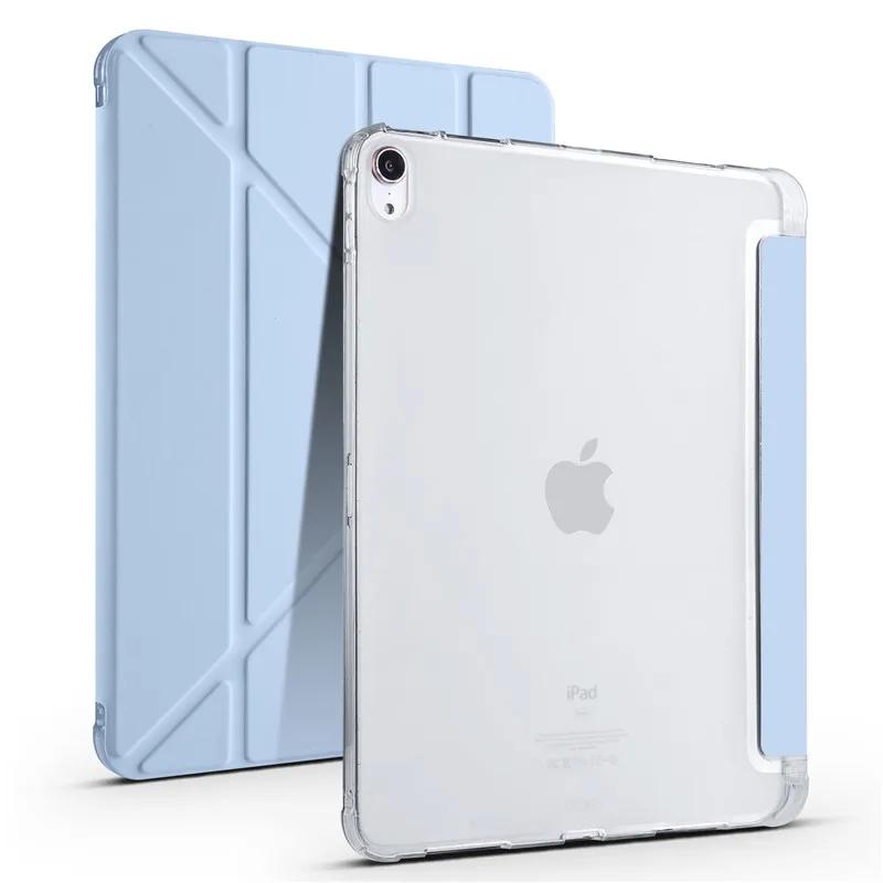 Чехол для планшета iPad Air 11 дюймов 2024 6th с гнездом для ручки, умная кожаная подставка, мягкий откидной держатель, подставка, противоударный чехол