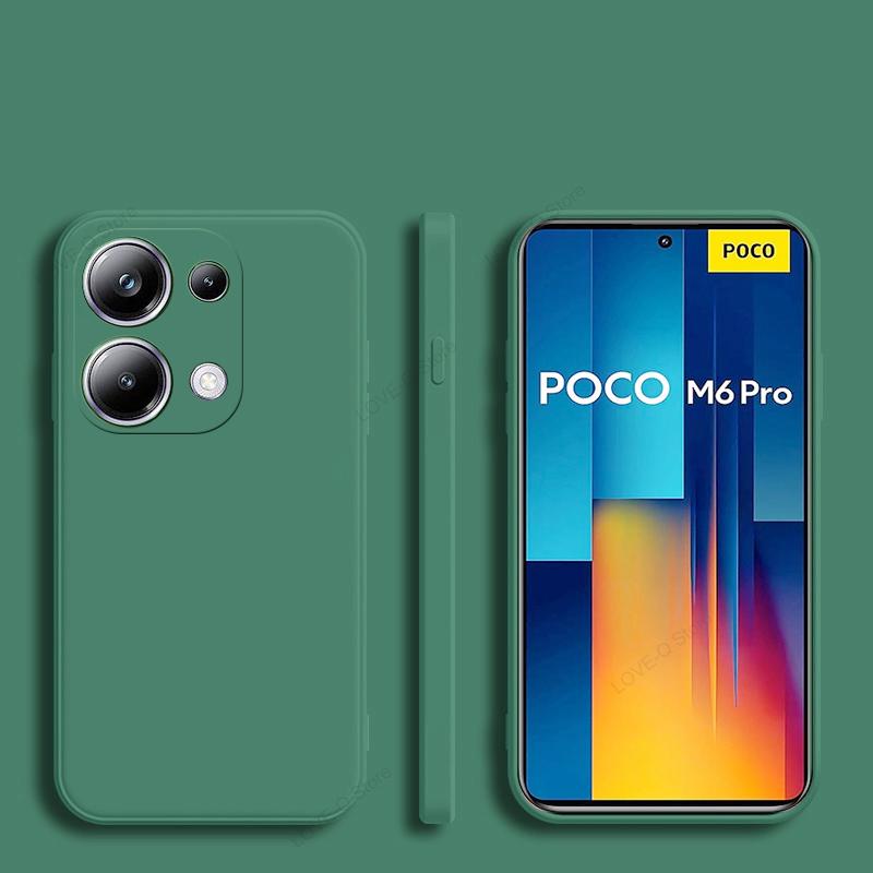 Для Poco M6 M6Pro PocoM6 Pro Чехол Роскошный жидкий силиконовый чехол для Xiaomi Poco M6 M 6 M6Pro PocoM6 Pro 4G Мягкие чехлы для телефонов