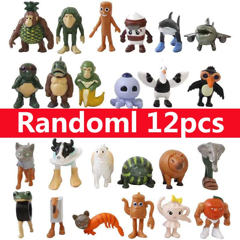 12/24 шт. Итальянский набор фигурок «Brainrot Anime» Tung Tung Sahur Tralalero Tralala Bombardino Crocodilo Фигурки Модель Игрушка Подарки