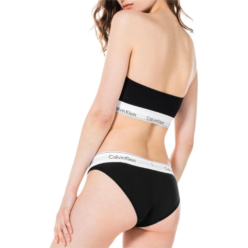 Calvin Klein SS23 Повседневный бюстье-бюстье с вышивкой Женское нижнее белье Черный QF5295AD-001