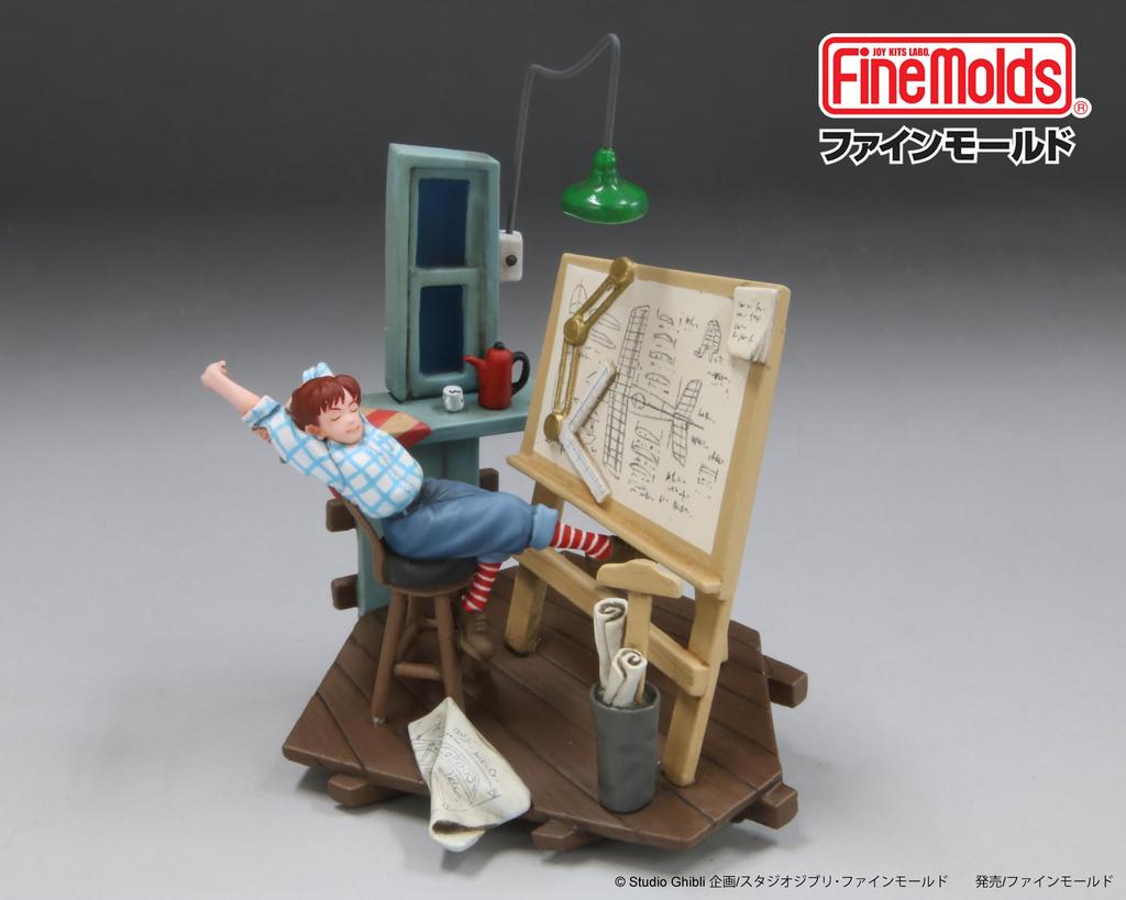 Fine Mold Studio Ghibli Vignette Collection Porco Rosso Fio Plastic Model GV2 No.2 Sleep-deprived Non-Scale