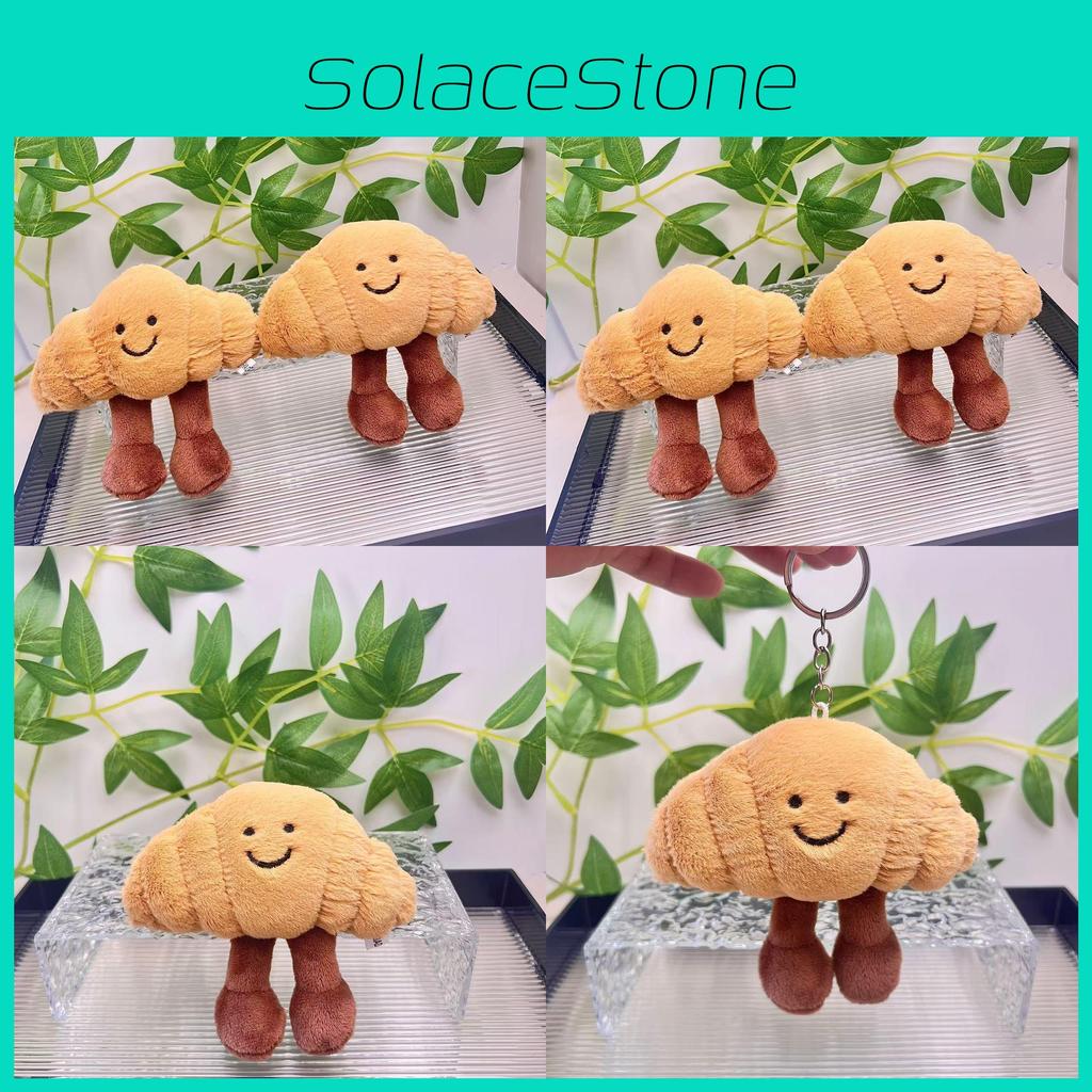 Очаровательный плюшевый брелок в виде круассана, милая подвесная кукла в форме еды, подарок для детей