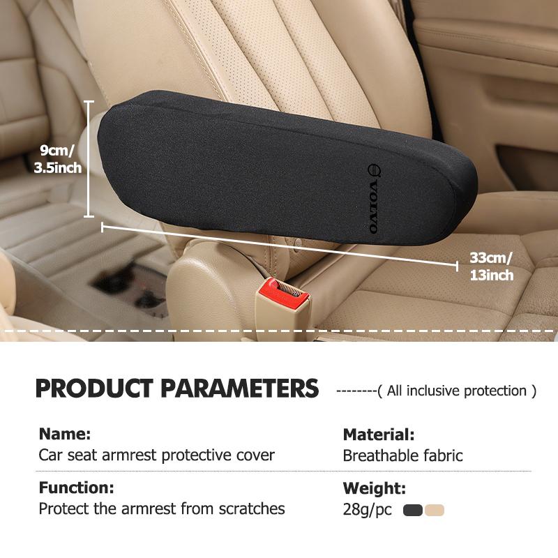 Car Armrest Dust-proof Hand Protector Comfortable Elastic Cloth Covers For Volvo XC60 XC90 S60 S80 V60 C70 S40 C30 V90 V60 C40 HL9