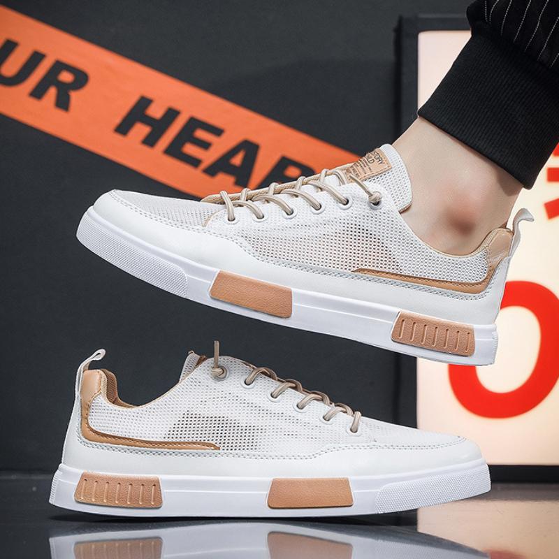 Fashion Mesh Breathable Men Sneakers 2024 Comfortable Mesh Canvas Shoes for Men Trendy Casual Student Tennis Shoes Zapatillas De Hombre