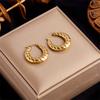 316L нержавеющая сталь новые геометрические серьги-кольца золотого цвета для женщин, эффектные ювелирные изделия, подарок на вечеринку, бижутерия, аксессуары