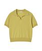 JE NE SAIS QUOI Silk Tencel Collared Pullover_Olive