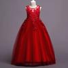 Длинное платье принцессы для девочки Детское платье-лепесток Юбка - для детей среднего и большого возраста Однотонные сетчатые платья Платья для вечеринок и банкетов