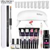 9/12Pcs 15ml Poly Extension Gel Set with 6W USB LED Lamp Crystal UV LED Nail Tip Quick Builder Gel Nail Extension Starter Kit