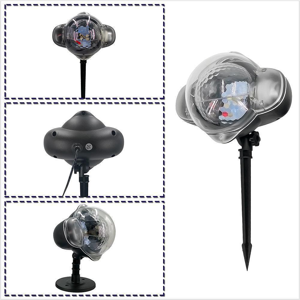 LED Snowflake Projector Christmas Laser Projection Outdoor Indoor Light ST0626