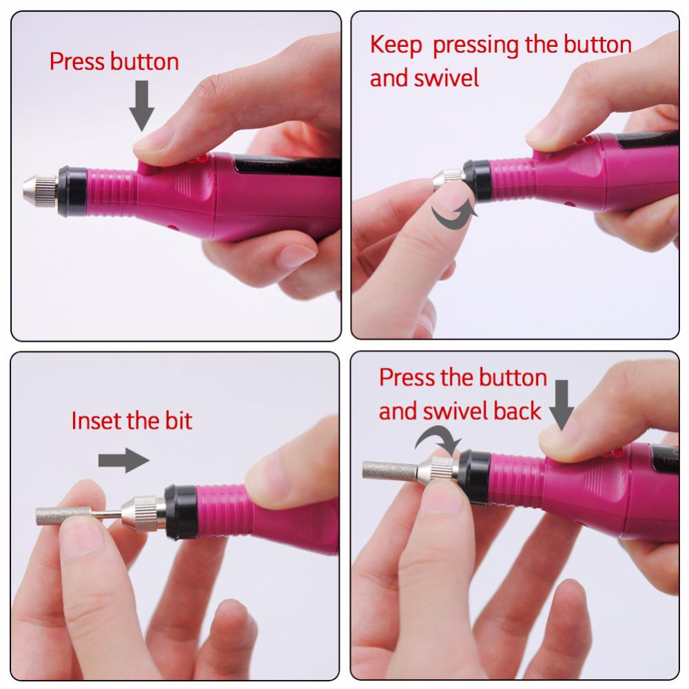 USB Plug Nail Electric Apparatus for Manicure Milling Drill Bit Set Pedicure Machine Gel Remover