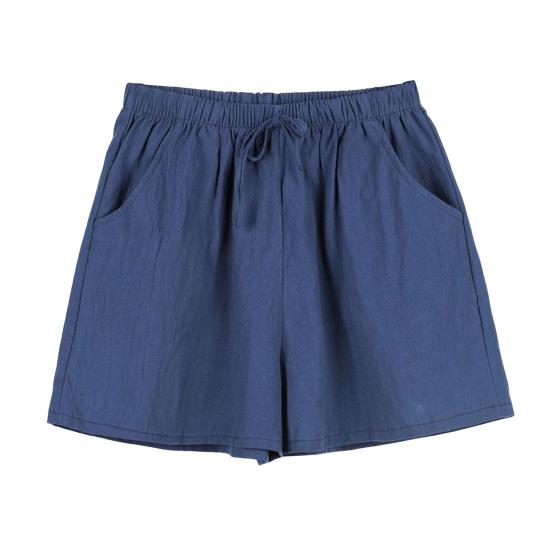 Женские шорты с эластичной талией, регулируемые повседневные шорты с карманами, широкие штанины