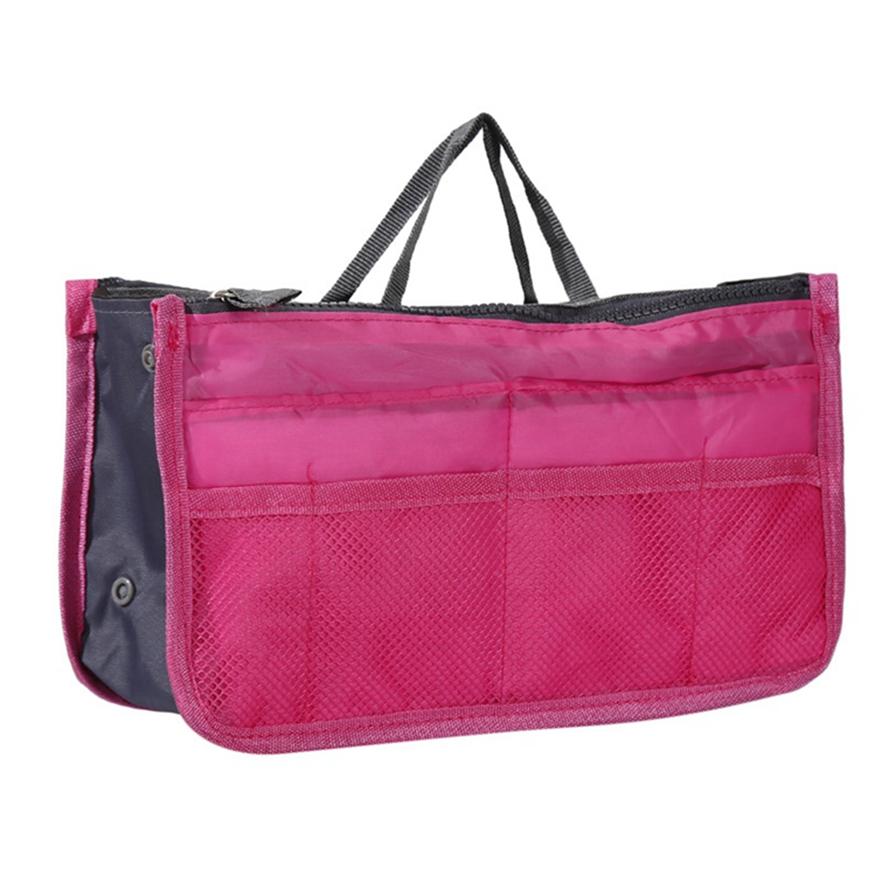 Женская сумочка, нейлоновый двойной органайзер, вставка, косметичка