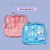 Baby Care Cloth Bag Set: 13-Piece Cartoon Kit with Nasal Aspirator, Nail Clippers & Comb
