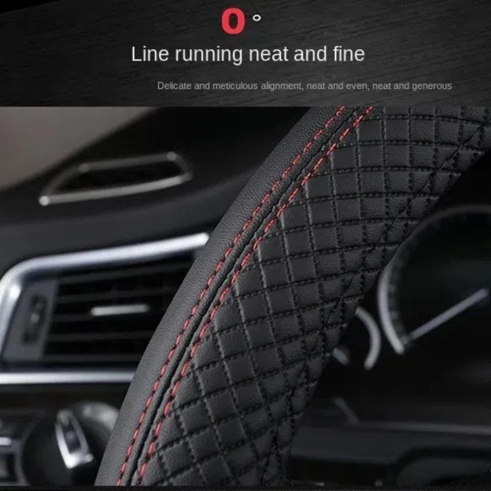 PU Leather Steering Wheel Cover 38cm Steering Cover Steer Wheel Protector Car Interior Decoration