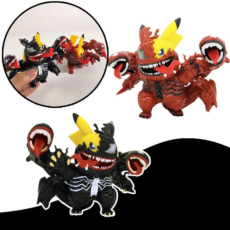 Adorable Venom Carnage Pikachu Action Figure High-quality Anime Toy Model For Kids