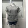 Women's Short-sleeved Large Pocket Casual Hooded T-shirt