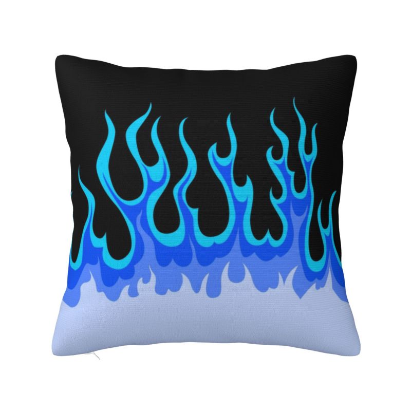 Luxury Red Hot Fire Racing Flames Cushion Covers xcm Velvet Throw Pillow for Car Square Pillowcase Home Decorative