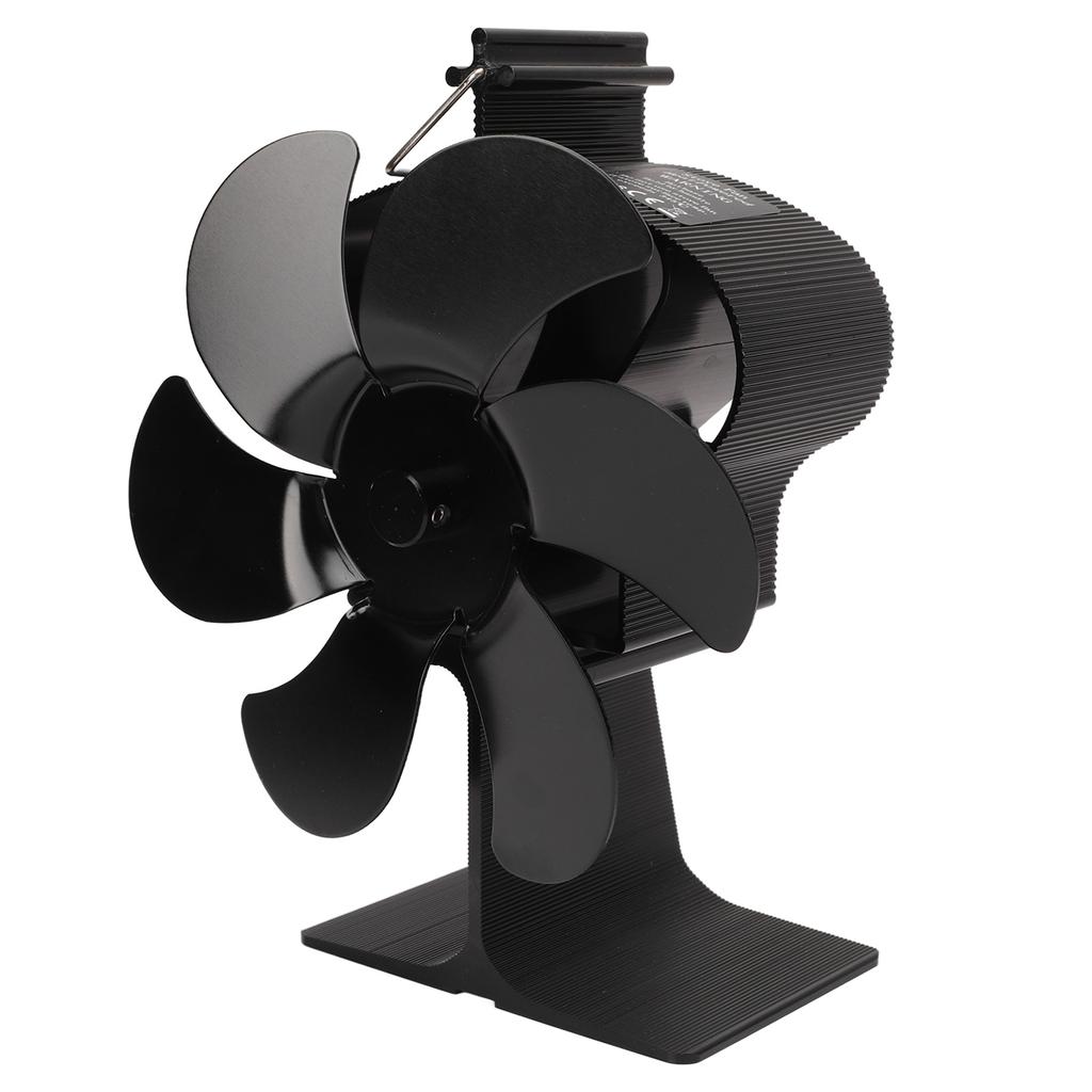 6 Blades Heat Powered Stove Fan Non Electric Self Starting Fireplace Fan High Temperature Resistant