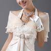1Pc Fashion Solid Color Shawl Wedding Gown for Women Bow Button Forest System One Shoulder Versatile Thin Style Shawl