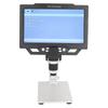 Digital Microscope 12MP 1600X 9in Screen USB Adjustable Bracket Microscope with 8 LED Lights 100‑240V EU Plug