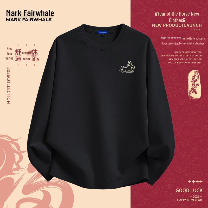 Mark Fairwhale Мужская футболка с длинным рукавом из чистого хлопка