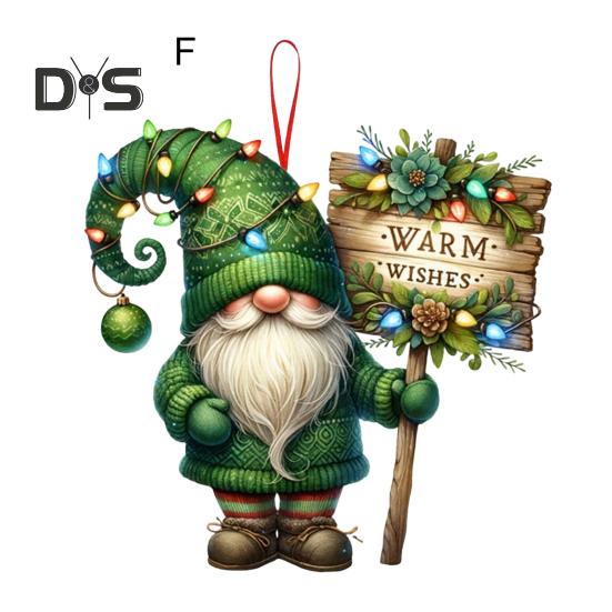 Christmas Snowman Car Pendant 2D Acrylic Cartoon Snowman Cow Hanging Ornament for Home Garden Christmas Tree Decoration Party Gift