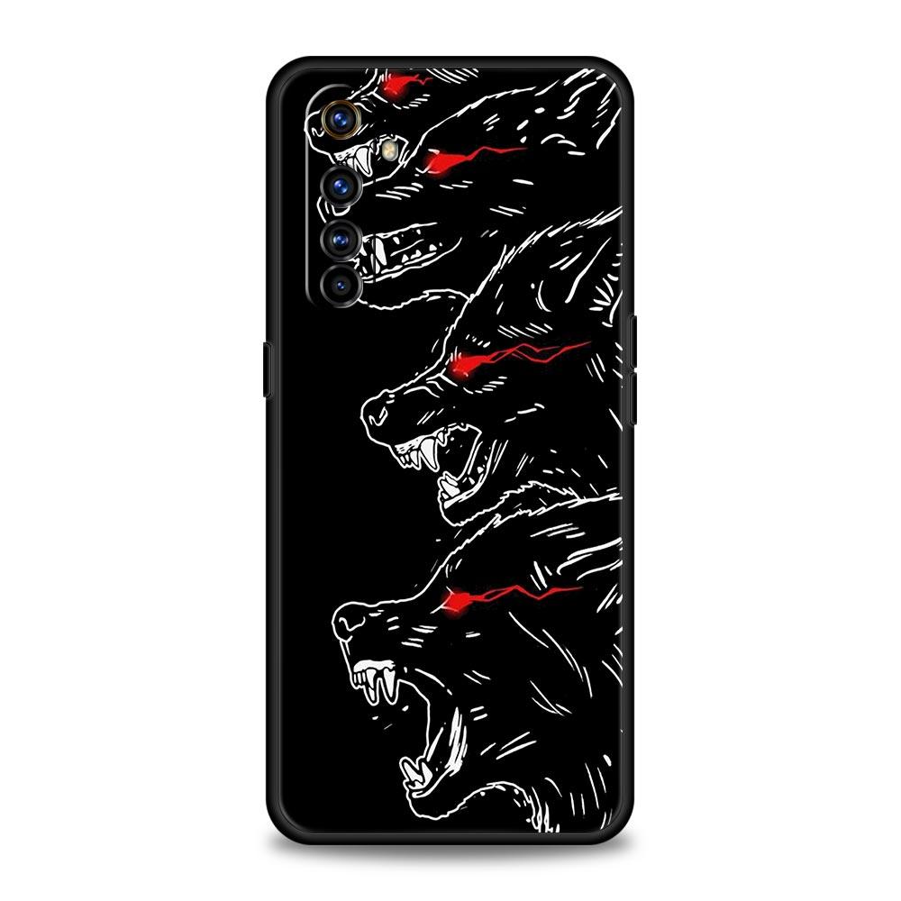 Животное Волк Для Realme 9i Роскошный Чехол для Телефона 9 8 5G GT2 7 6 Pro Plus 8i C21 C3 C11 C25 Мягкий Черный Силиконовый Чехол Coque Fundas