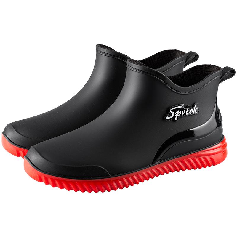 Men's Waterproof Rain Shoes New Fashion Water Boots Waterproof Chef Shoes Work Labor Insurance Outdoor Fishing Shoes Water Shoes