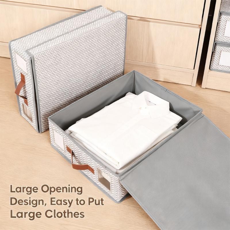 Дышащий Нетканый Материал Контейнер для Постельного Белья Органайзер для Постельного Белья С Пылезащитной Крышкой И Прозрачным Окном