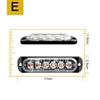 2x Truck 24V 12V LED Strobe Warning Light Strobe Grille Flashing Lightbar Car Beacon Lamp Amber Yellow White Traffic Light 6SMD
