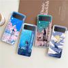 Чехол для телефона Samsung Galaxy Z Flip 3 4 5 fold Высокопрочный ПК-корпус для Galaxy Z Flip 3 5 Прозрачная крышка Funda de verano Sky для