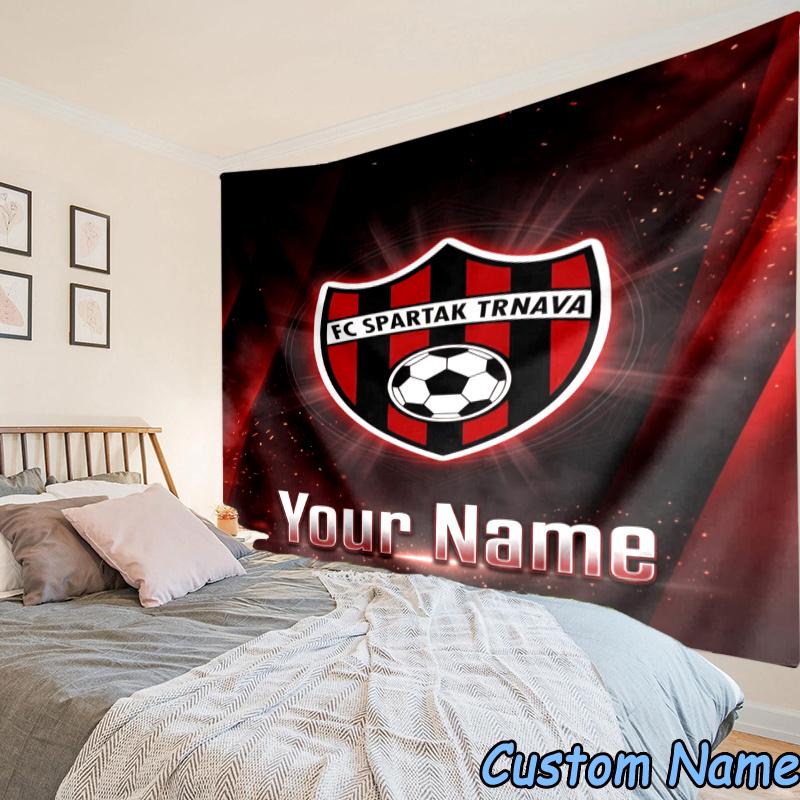 Custom Name Spartak Trnava Tapestry Accessories for Bedroom,Livingroom, dormitory Room Wall Hanging Decor, Fan Birthday Gifts