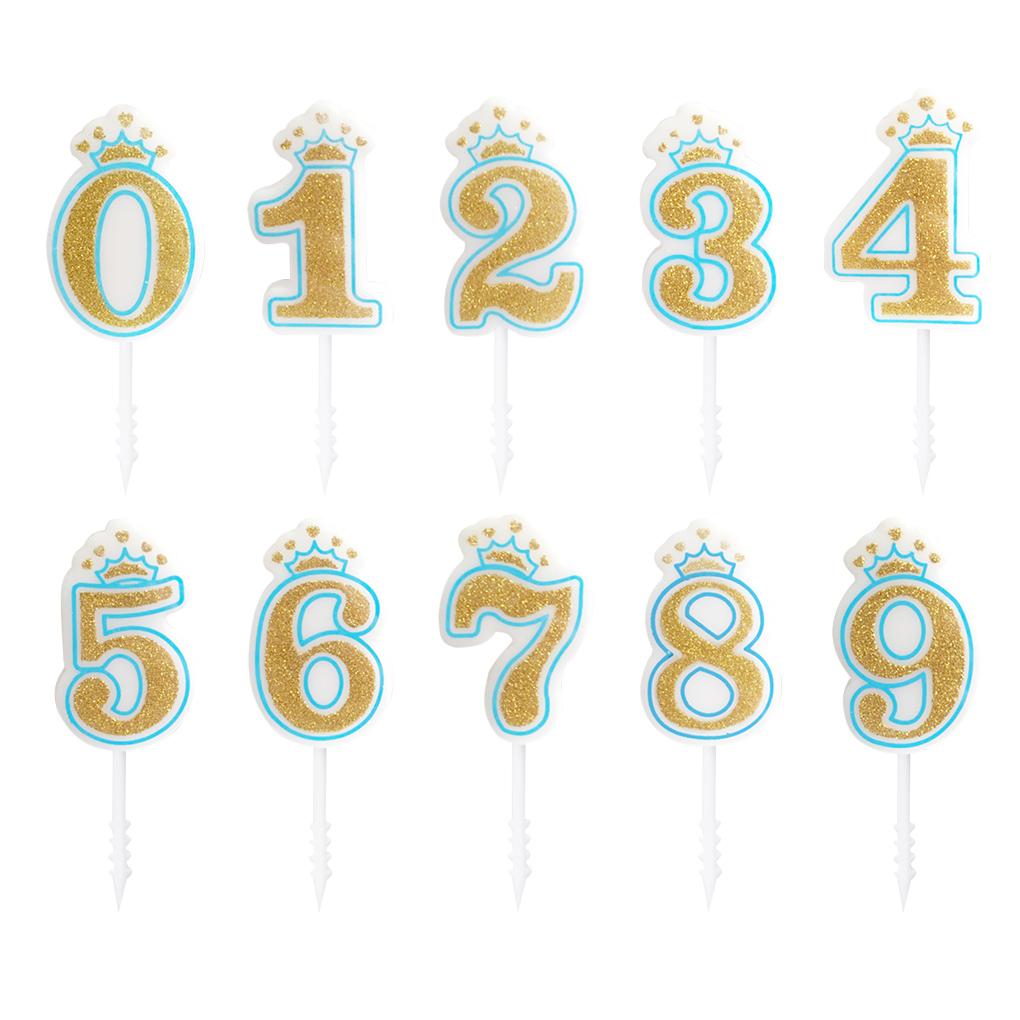 Золотая блестящая свеча-цифра для праздничного торта на свадьбу, украшение для пирога, детский подарок