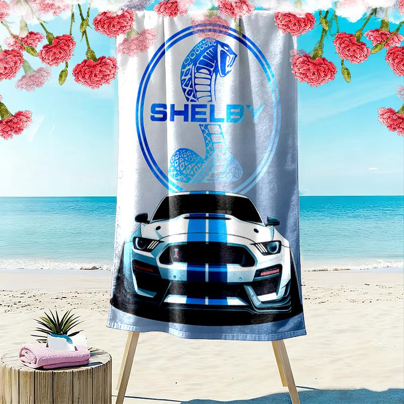 Shelby Racing Print Beach Towel, Large Soft Quick Dry Towel for Beach Camping Swimming