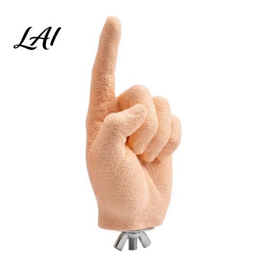 Parrot Training Aid Fake Hand Perch Simulated Human Bird Taming Toy Equipment with Grinding Surface Safe Anti‑Bite Desensitization Stand for Small