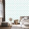 Heart Wallpaper White, Mint and Sea Blue 50x1000