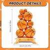 1/2Pcs 3D Standing Basketball Foil Balloon, Durable Leak-Proof Aluminum Basketball Balloon with Stable Base, No Helium Needed Fo