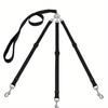 Durable 3-in-1 Nylon Dog Leash with Padded Handle for Outdoor Walking, Car Travel, Hiking and Camping - Three-Way Pet Leash
