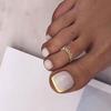 Foot Ring Comfortable Alloy Joint Ring with Exquisite Flowers Adjustable Opening Design Electroplated Toe Ring