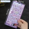 Sanrio Hellokitty Kuromi Melody Stickers DIY Crystal Decorative Stickers Decorative Sticker Anime 3D Jelly Sticker Toys for Kids