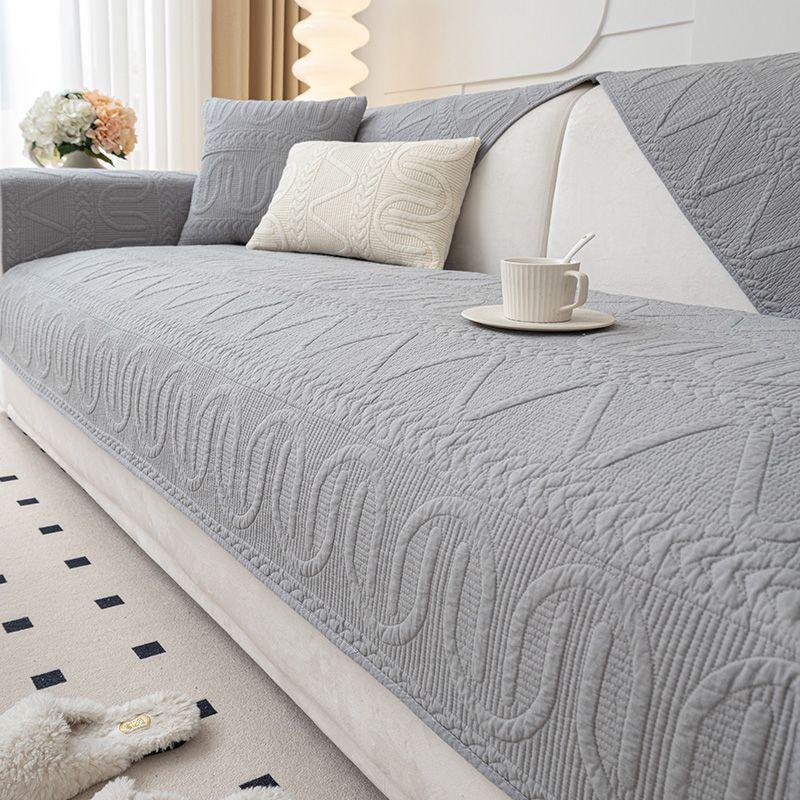 Nordic Simple Sofa Cushion Pure Cotton Four Seasons Non-Slip Seat Cushion Modern Summer Universal Cover Cloth Towel Leather Sofa Cover