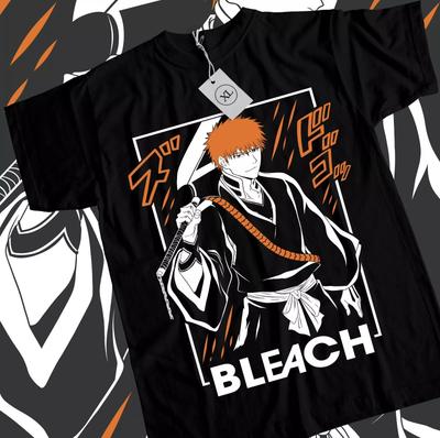 Футболка Ичиго Куросаки Bleach Аниме Полосы Ужасы Shonen Jump Рубашка Футболка Все Размеры