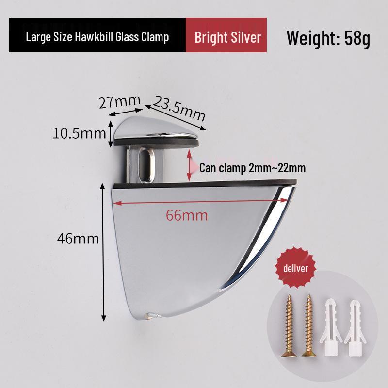 Регулируемый кронштейн-зажим для стеклянной полки