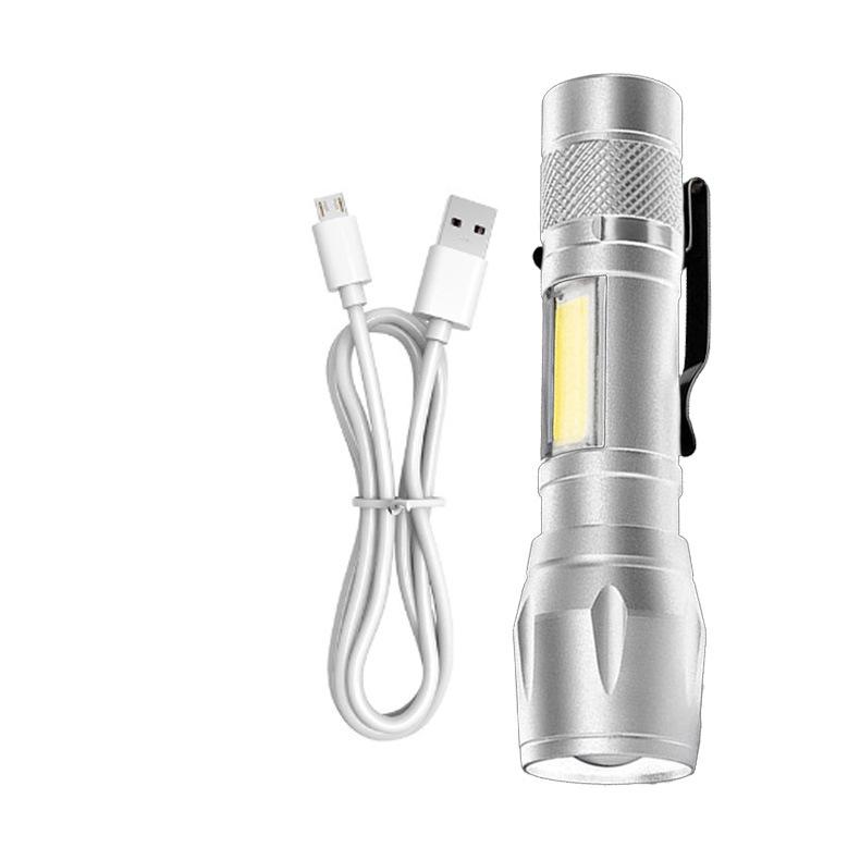 Портативный перезаряжаемый светодиодный фонарик Zoom Mini Flash Light Camping Lamp