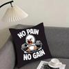 Gym Fitness Bodybuilding Workout Cushion Cover Pillowcase Ultra Soft Skin Friendly Fabric Cloud Like Comfort Concealed Zipper