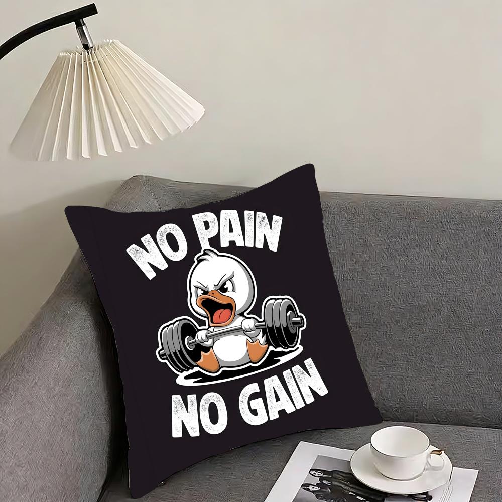 Gym Fitness Bodybuilding Workout Cushion Cover Pillowcase Ultra Soft Skin Friendly Fabric Cloud Like Comfort Concealed Zipper