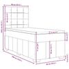 Box Spring Bed with Mattress Black 90 x 190 cm Fabric