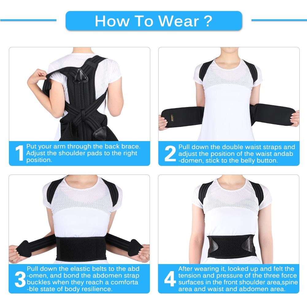 Корректор осанки коррекция горба с помощью корсетов осанки полная поддержка спины с кодом L