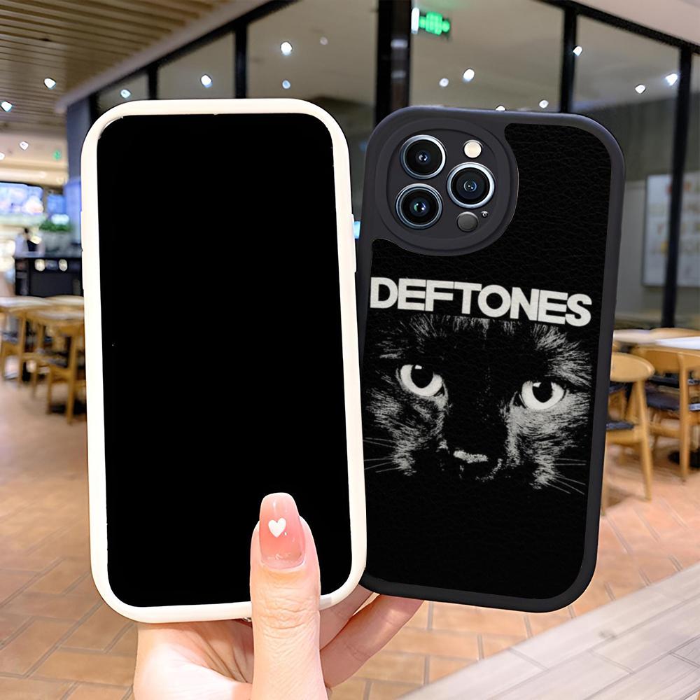 Black Cat Deftones Phone Case for Iphone 16 15 13 12 14 11 Pro Max Mini X Xr Xs 8 7 Puls Lambskin Cover